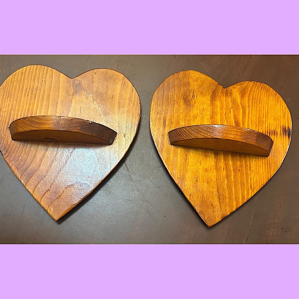 Heart-Shaped Wooden Wall Shelves